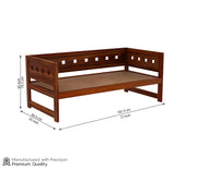 Korvenis Sheesham Wood Divan with Mattress (Honey Finish)