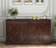 Stendrix Sheesham Wood Cabinet and Sideboard (Walnut Finish)