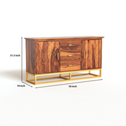 Ralvinor Sheesham Wood Cabinet and Sideboard (Honey Finish)