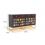 Ulexis Sheesham Wood Cabinet and Sideboard (Walnut Finish)