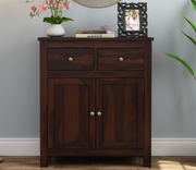 Molvar Sheesham Wood Cabinet and Sideboard (Walnut Finish)