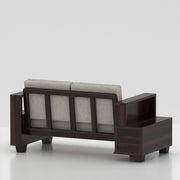 Zephorin 6 Seater Solid Wood Sofa (Walnut Finish)