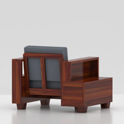 Zephorin 1 Seater Solid Wood Sofa (Honey Finish)