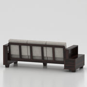 Zephorin 6 Seater Solid Wood Sofa (Walnut Finish)