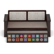 Gexorian Sheesham Wood 3 Seater Sofa Bed With Storage (Walnut Finish)