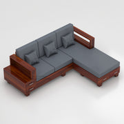 Zephorin 4 Seater Solid Wood Sofa (Honey Finish)