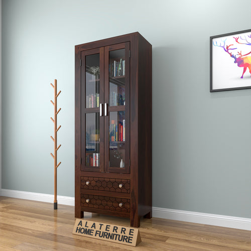 Elveris Book Shelf (Walnut Finish)