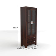 Elveris Book Shelf (Walnut Finish)