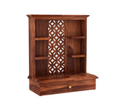 Thalvion Sheesham Wood Home Temple (Honey Finish)