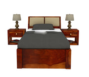 Phaedron Sheesham Wood Single Bed Without Storage (Honey Finish)