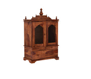 Stendoris Sheesham Wood Home Temple (Honey Finish)