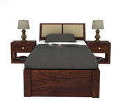 Phaedron Sheesham Wood Single Bed Without Storage (Walnut Finish)
