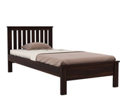 Quentis Sheesham Wood Single Bed Without Storage (Walnut Finish)