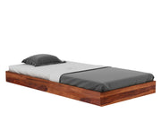 Harventis Sheesham Wood Single Bed Without Storage (Honey Finish)