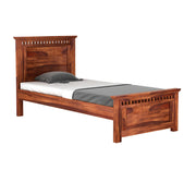 Luveris Sheesham Wood Single Bed Without Storage (Honey Finish)