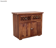 Peldrin Sheesham Wood Cabinet and Sideboard (Honey Finish)
