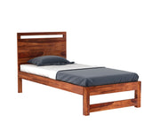 Ivaryn Sheesham Wood Single Bed Without Storage (Honey Finish)