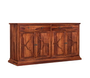 Stendrix Sheesham Wood Cabinet and Sideboard (Honey Finish)