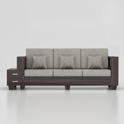 Zephorin 6 Seater Solid Wood Sofa (Walnut Finish)
