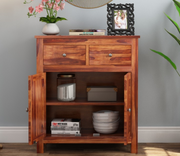 Molvar Sheesham Wood Cabinet and Sideboard (Honey Finish)