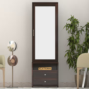 Brendral Sheesham Wood Dressing Table with Mirror and Drawers (Walnut Finish)