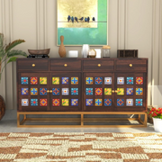 Ulexis Sheesham Wood Cabinet and Sideboard (Walnut Finish)