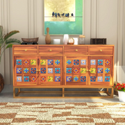 Ulexis Sheesham Wood Cabinet and Sideboard (Honey Finish)