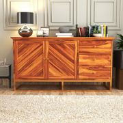 Yevrin Sheesham Wood Cabinet and Sideboard (Honey Finish)
