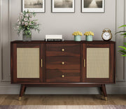 Brentar Sheesham Wood Cabinet and Sideboard (Walnut Finish)