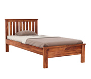 Quentis Sheesham Wood Single Bed Without Storage (Honey Finish)