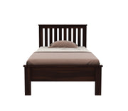 Quentis Sheesham Wood Single Bed Without Storage (Walnut Finish)