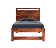 Ivaryn Sheesham Wood Single Bed Without Storage (Honey Finish)