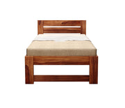 Eldorin Sheesham Wood Single Bed Without Storage (Honey Finish)