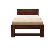 Eldorin Sheesham Wood Single Bed Without Storage (Walnut Finish)