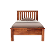 Quentis Sheesham Wood Single Bed Without Storage (Honey Finish)