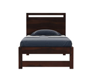 Ivaryn Sheesham Wood Single Bed Without Storage (Walnut Finish)