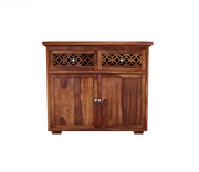 Peldrin Sheesham Wood Cabinet and Sideboard (Honey Finish)