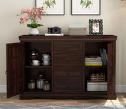 Drethor Sheesham Wood Cabinet and Sideboard (Walnut Finish)