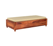 Drestorin Sheesham Wood Storage Divan with Mattress (Honey Finish)