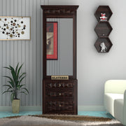 Alvethis Sheesham Wood Dressing Table with Mirror and Drawers (Walnut Finish)