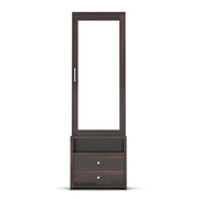 Brendral Sheesham Wood Dressing Table with Mirror and Drawers (Walnut Finish)