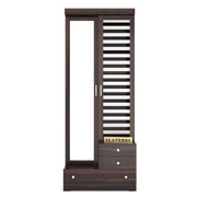 Calvoris Sheesham Wood Dressing Table with Mirror and Drawers (Walnut Finish)