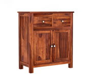 Molvar Sheesham Wood Cabinet and Sideboard (Honey Finish)