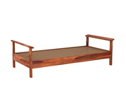 Jorenthis Sheesham Wood Divan with Mattress (Honey Finish)