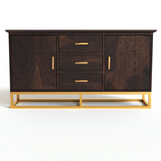 Ralvinor Sheesham Wood Cabinet and Sideboard (Walnut Finish)