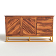 Yevrin Sheesham Wood Cabinet and Sideboard (Honey Finish)