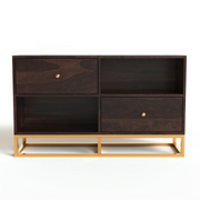 Zevaris Sheesham Wood Cabinet and Sideboard (Walnut Finish)
