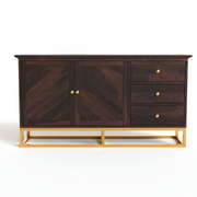 Yevrin Sheesham Wood Cabinet and Sideboard (Walnut Finish)