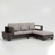 Zephorin 4 Seater Solid Wood Sofa (Walnut Finish)