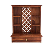 Thalvion Sheesham Wood Home Temple (Honey Finish)